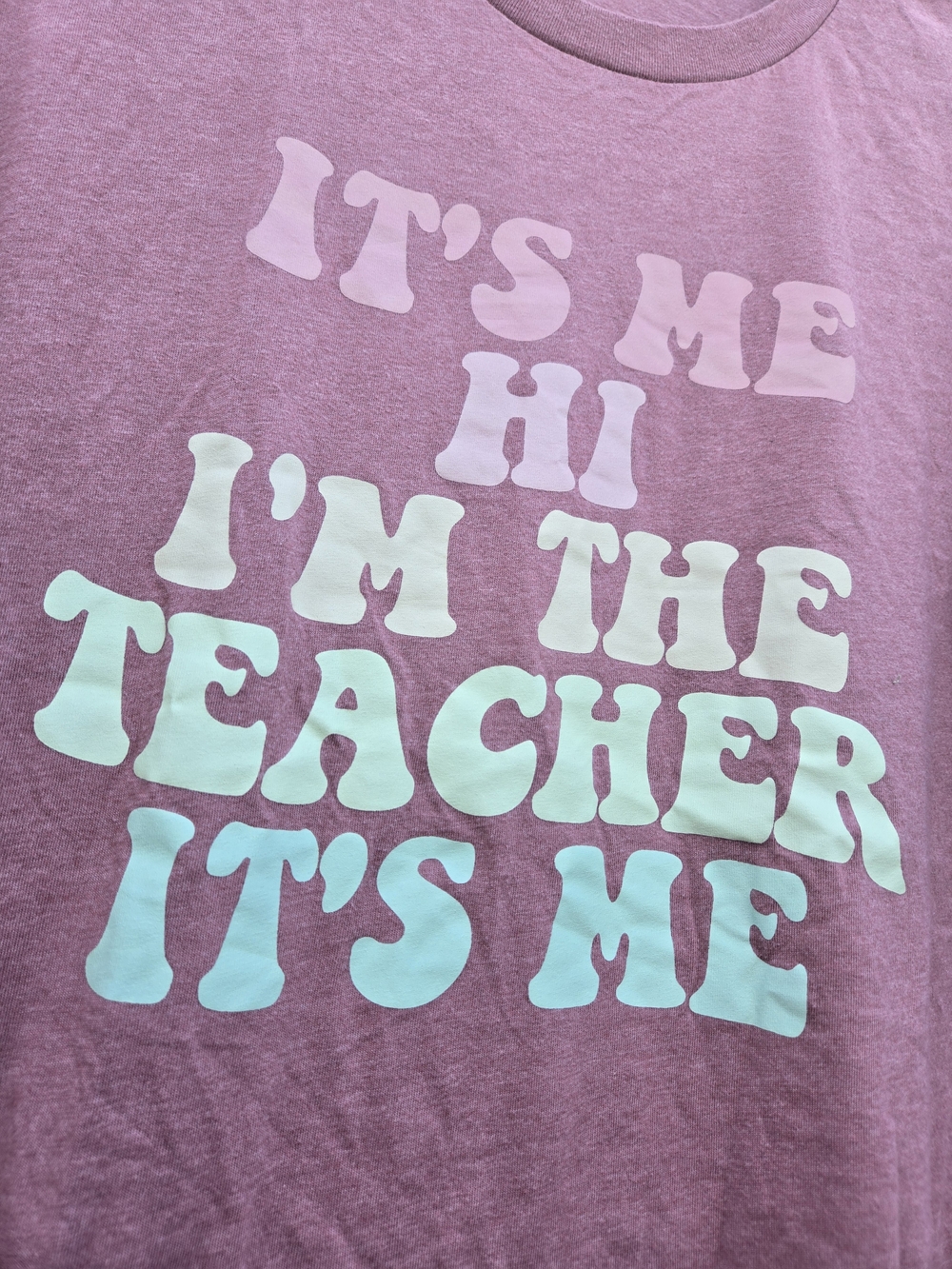 Bella Canvas Mauve Short Sleeve Tee with Pastel Graphic - Picture 2 of 3